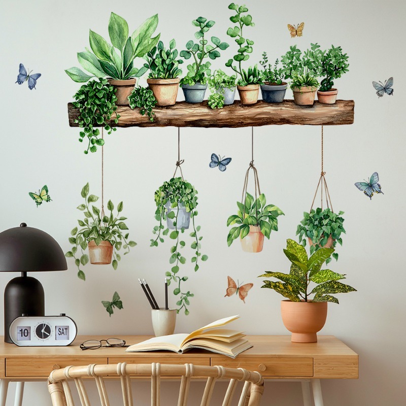 3D Potted Green Plant Shelf Wa - đánh giá và giá Echeveria Succulent