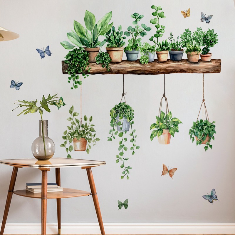 3D Potted Green Plant Shelf Wa - đánh giá và giá Echeveria Succulent